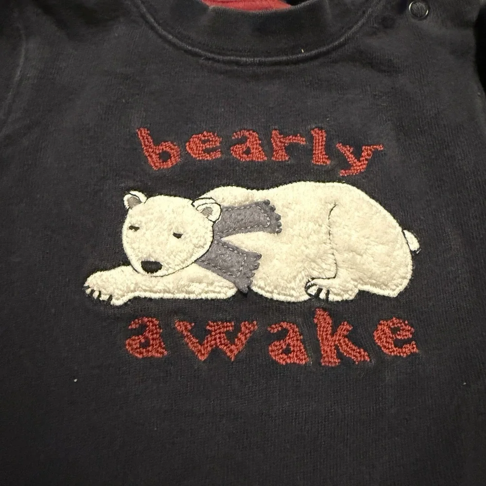 2008 GYMBOREE Baby Boy One Piece‎ Navy Bear Outfit 3-6 Months